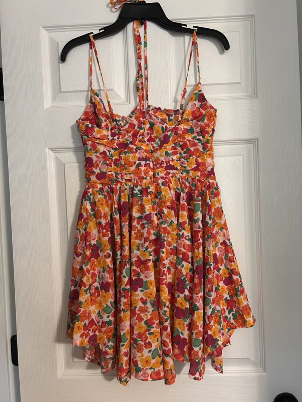 Princess Polly Floral Ruched Halter Mini Dress